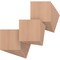 Ekena Millwork 11 3/4W x 11 3/4H x 3/8T Wood Hobby Boards, Alder, 25PK HBW12X12X375DAL - alternate 1